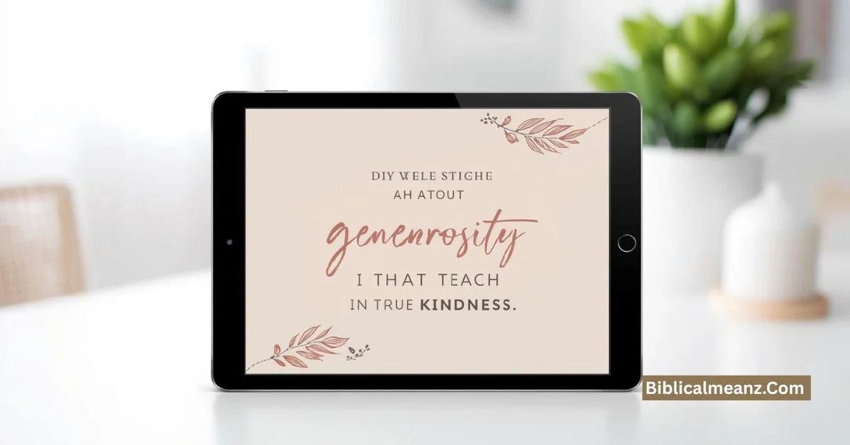 Bible Verses About Generosity