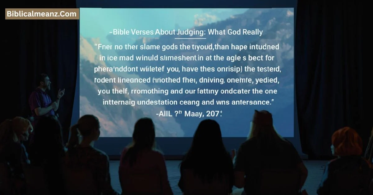 Bible Verses About Judging