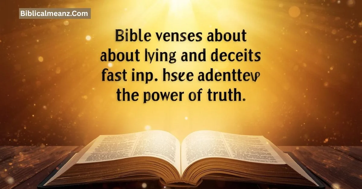 Bible Verses About Lying and Deceit