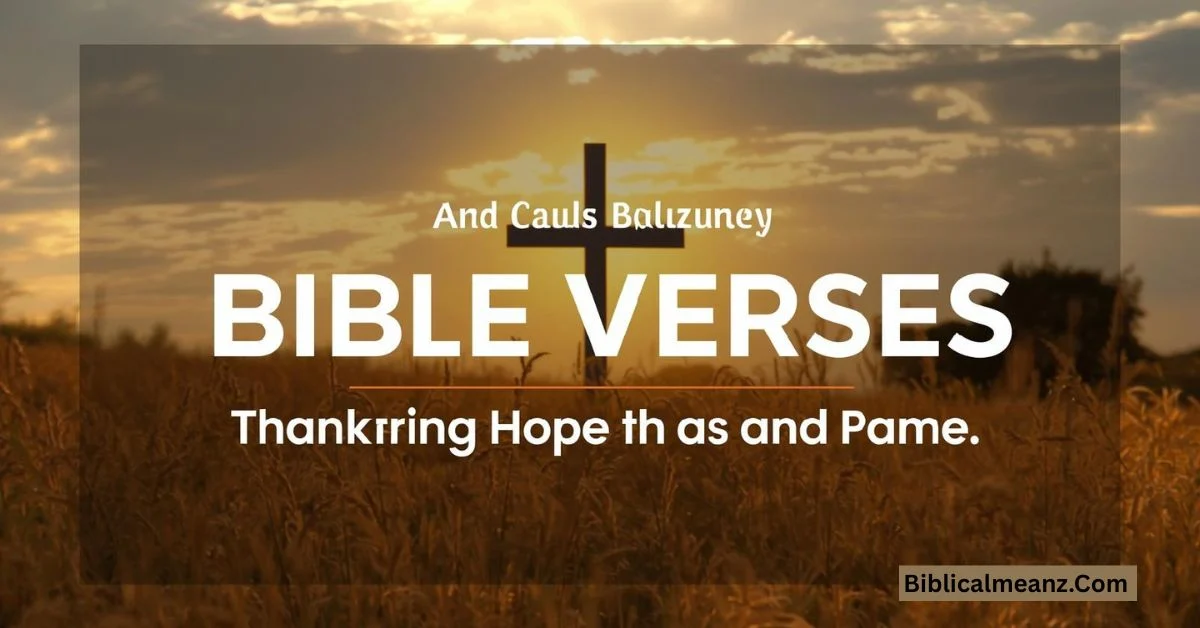 Bible Verses About Thanksgiving