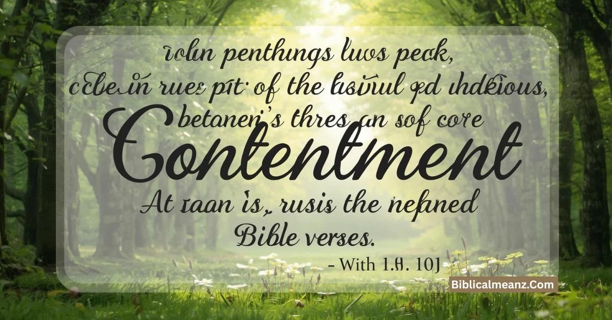 Bible Verses About Contentment